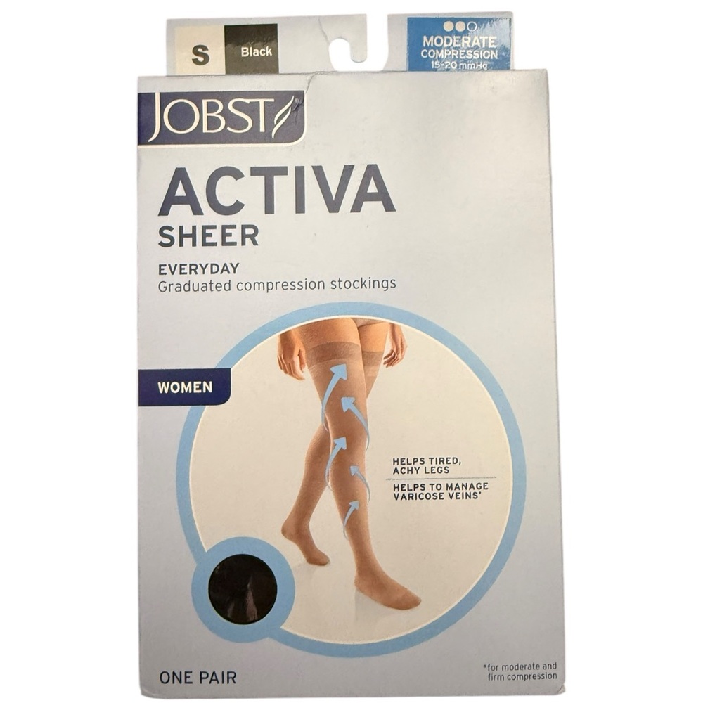 JOBST ACTIVA Sheer compression stockings Black